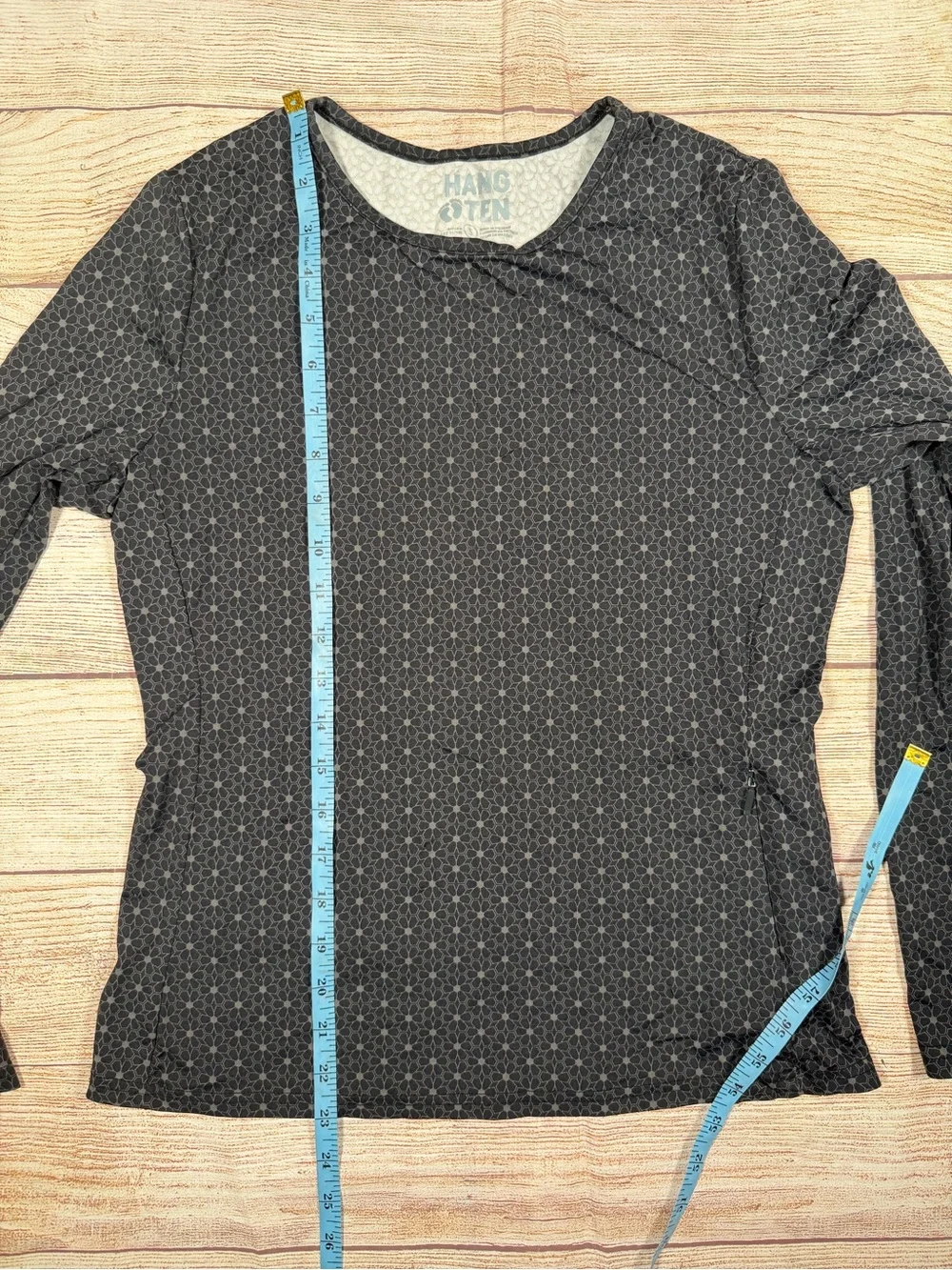 Hang Ten Black Long-Sleeve Swim‎ Rashguard Coverup with UPF Protection